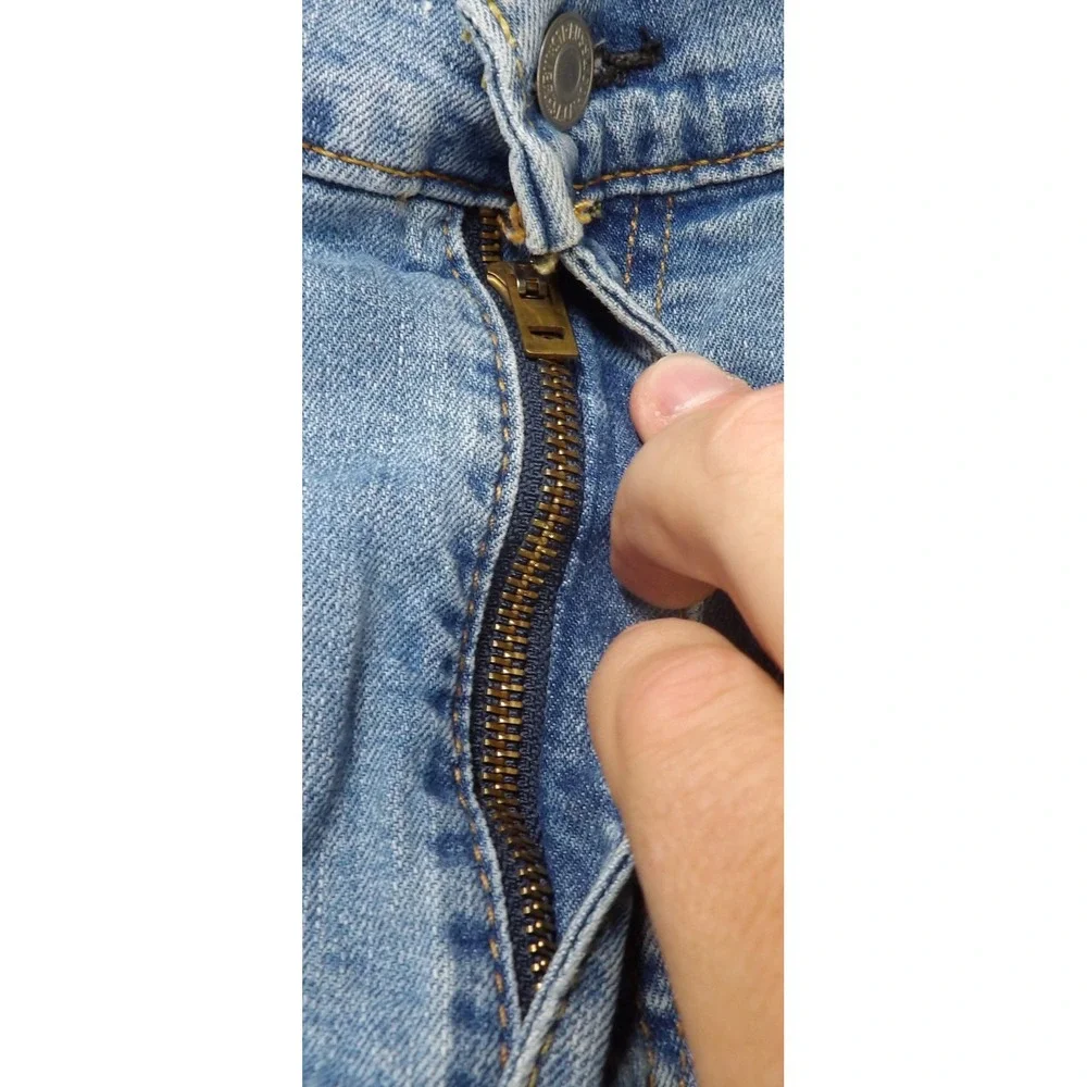 Levis 513 Slim Straight Jeans Men W36 L36 Light Wash Blue Denim Stretch Cotton